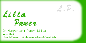 lilla pamer business card